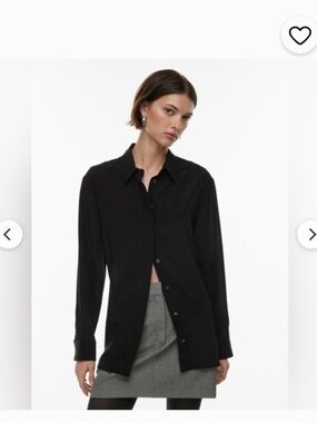 Babaton Black 100% silk button up blouse - original price $138